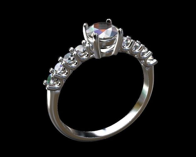 Engagement Ring ER007 3D print model