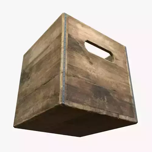 Wooden Milk Crate Game Ready PBR Textures Low Poly