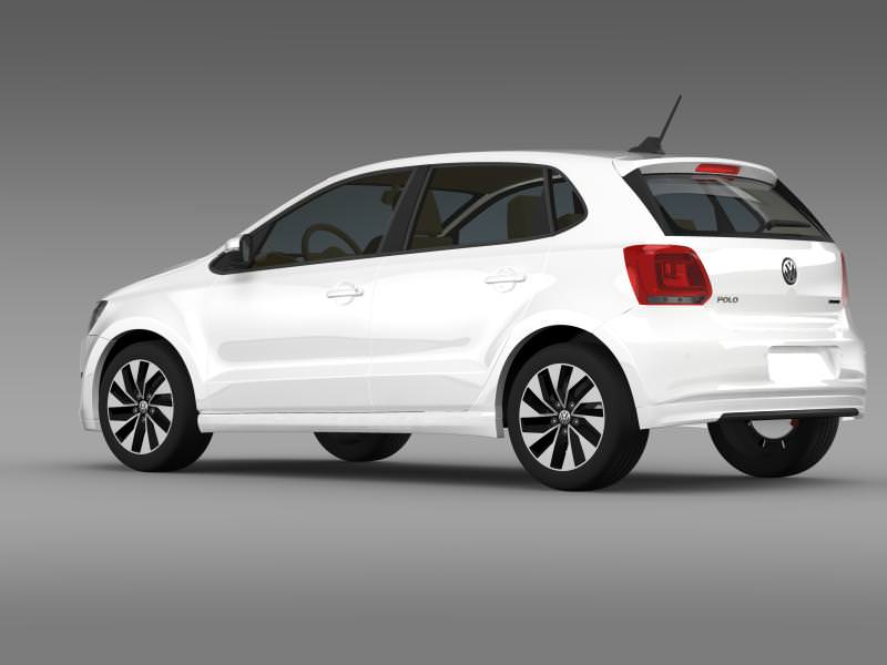 Volkswagen Polo BlueMotion 5d 2014 3D model_7