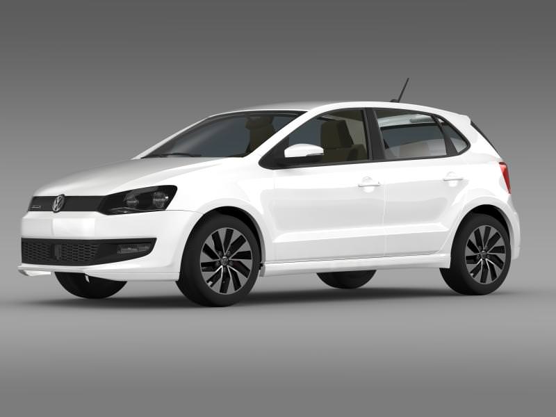 Volkswagen Polo BlueMotion 5d 2014 3D model_3