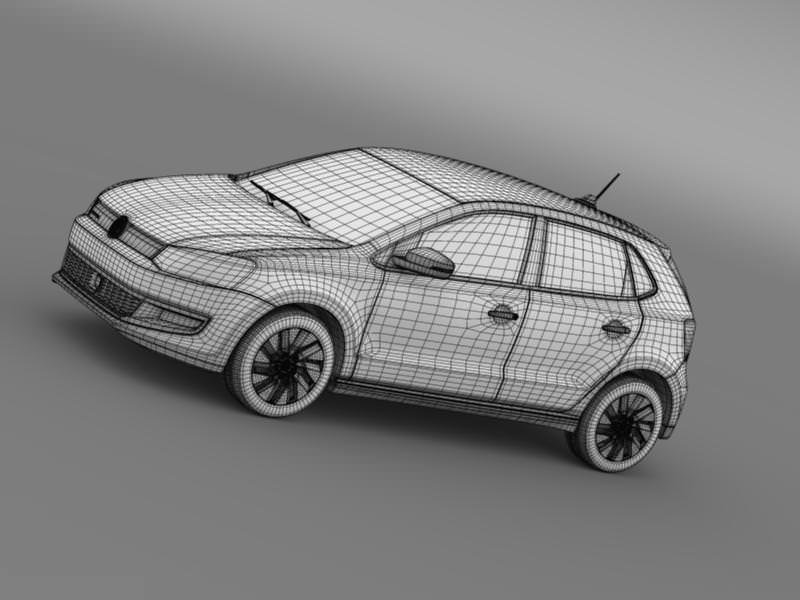 Volkswagen Polo BlueMotion 5d 2014 3D model_19