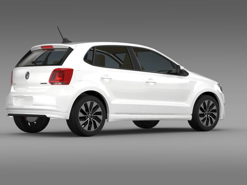 Volkswagen Polo BlueMotion 5d 2014 3D model_9