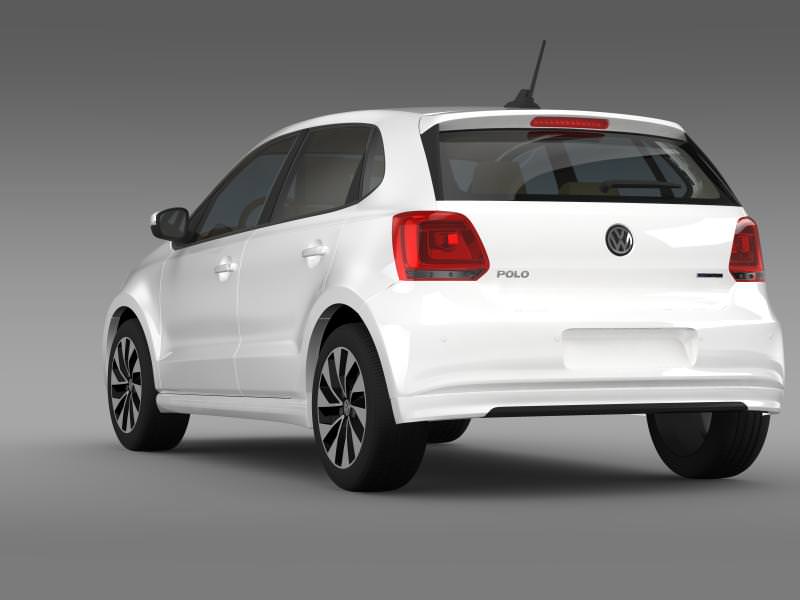 Volkswagen Polo BlueMotion 5d 2014 3D model_10
