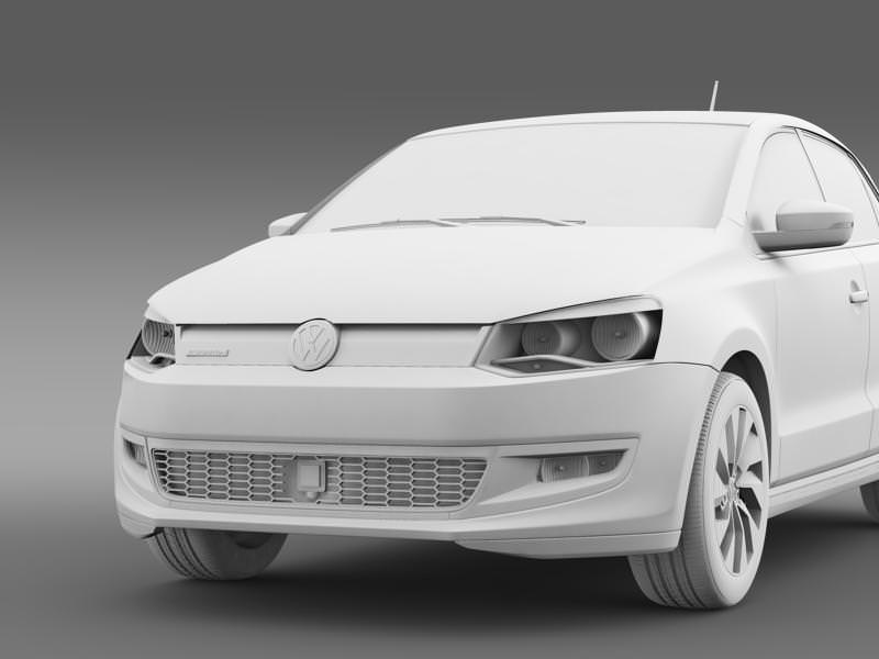 Volkswagen Polo BlueMotion 5d 2014 3D model_16