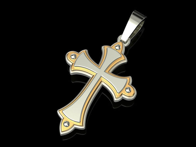 Cross christian pendant Free 3D print model