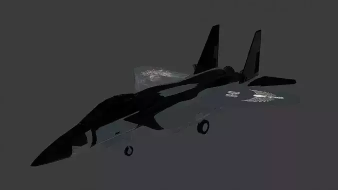 F15 Eagle Fighter Jet PBR Game Ready 3D Model FBX OBJ BLEND
