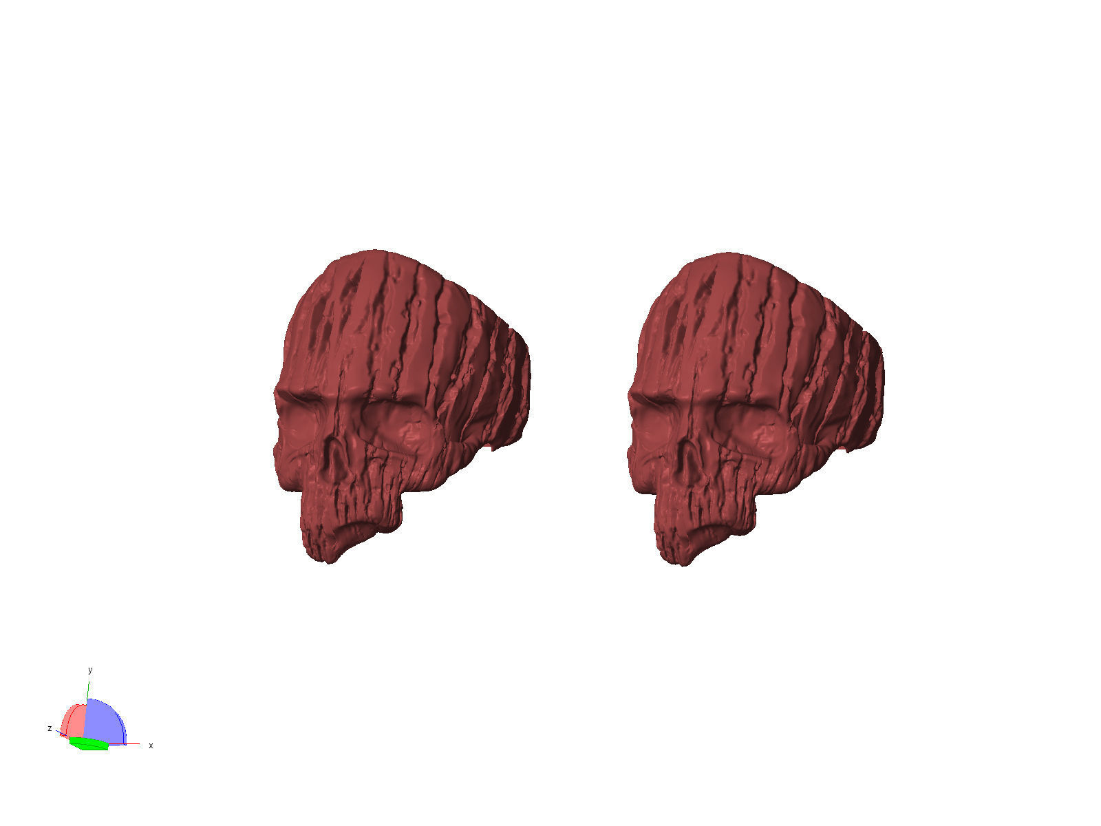 Ring of a wooden skull Skull of Groot STL for 3d printing 3D print model_7