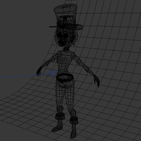 Leprechaun girl Cartoon Rigged 3D model_7