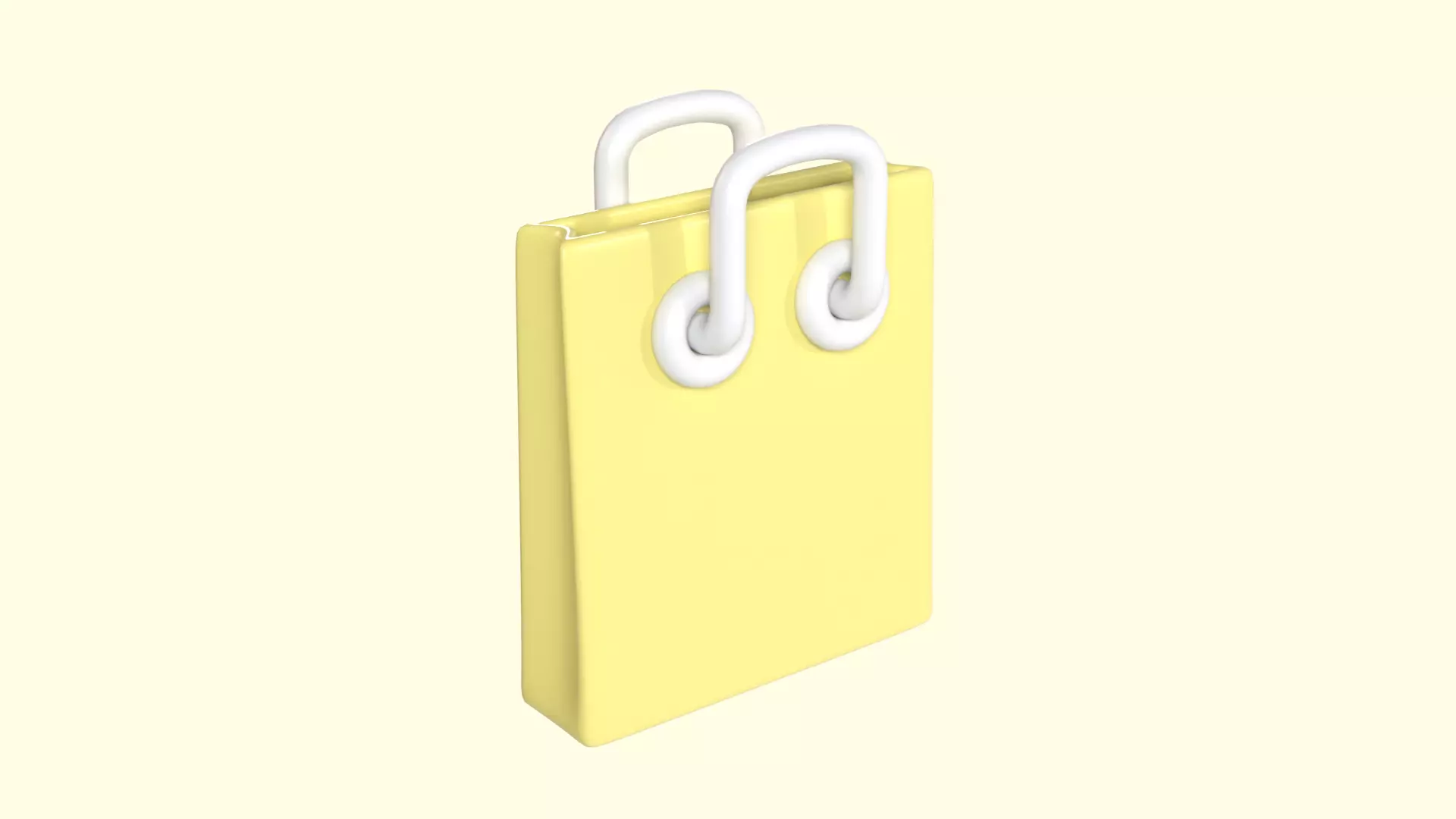 Low Poly Stylized Shopping Bag Cartoon Retail Paper Bag 3D model