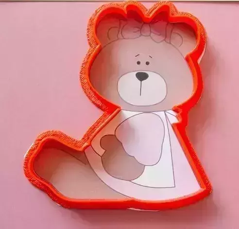 Bear sitting cookie cutter for professional