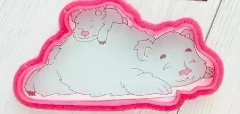 Bear with baby cookie cutter for professional