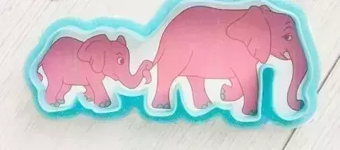 Elephants cookie cutter for professional