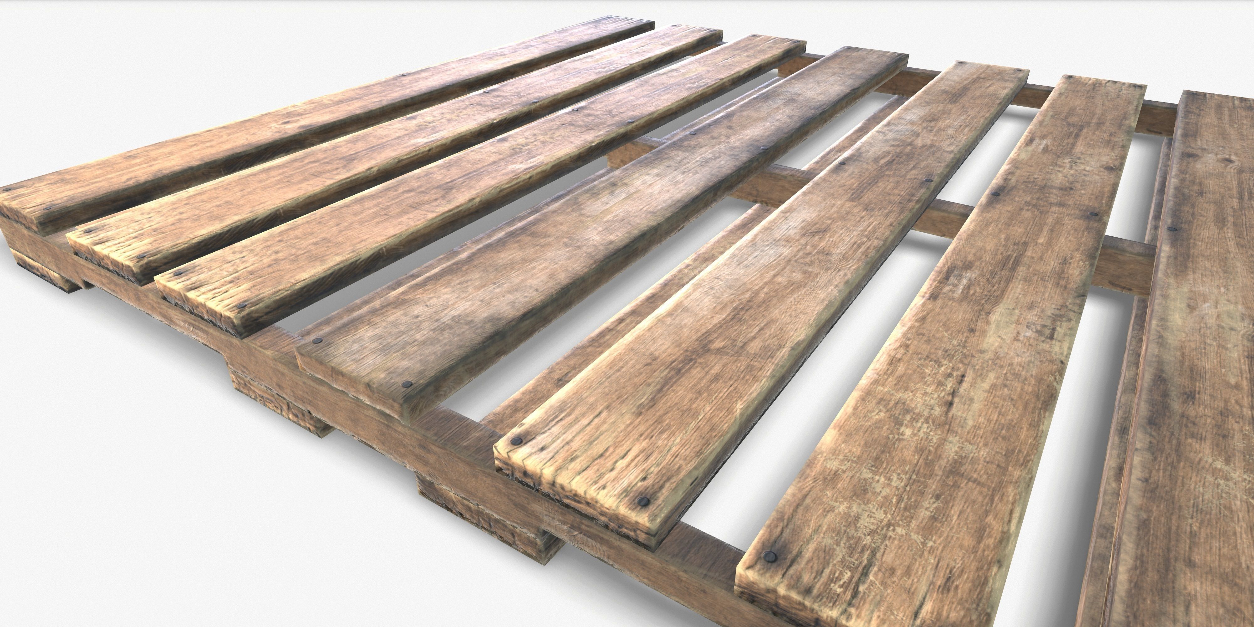 Pallet Wooden Game Ready PBR Textures Low-poly 3D model_1