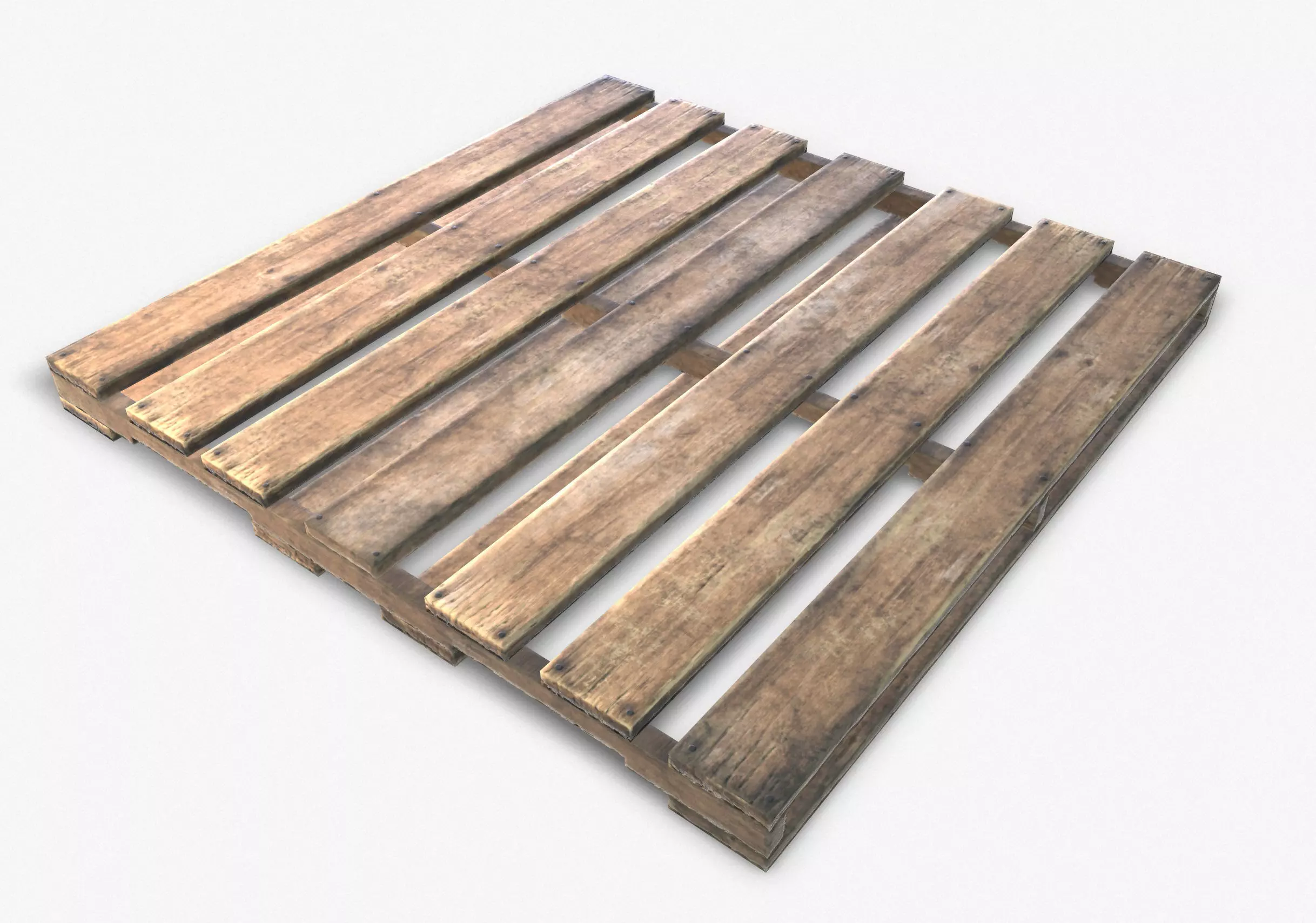 Pallet Wooden Game Ready PBR Textures Low-poly 3D model_0