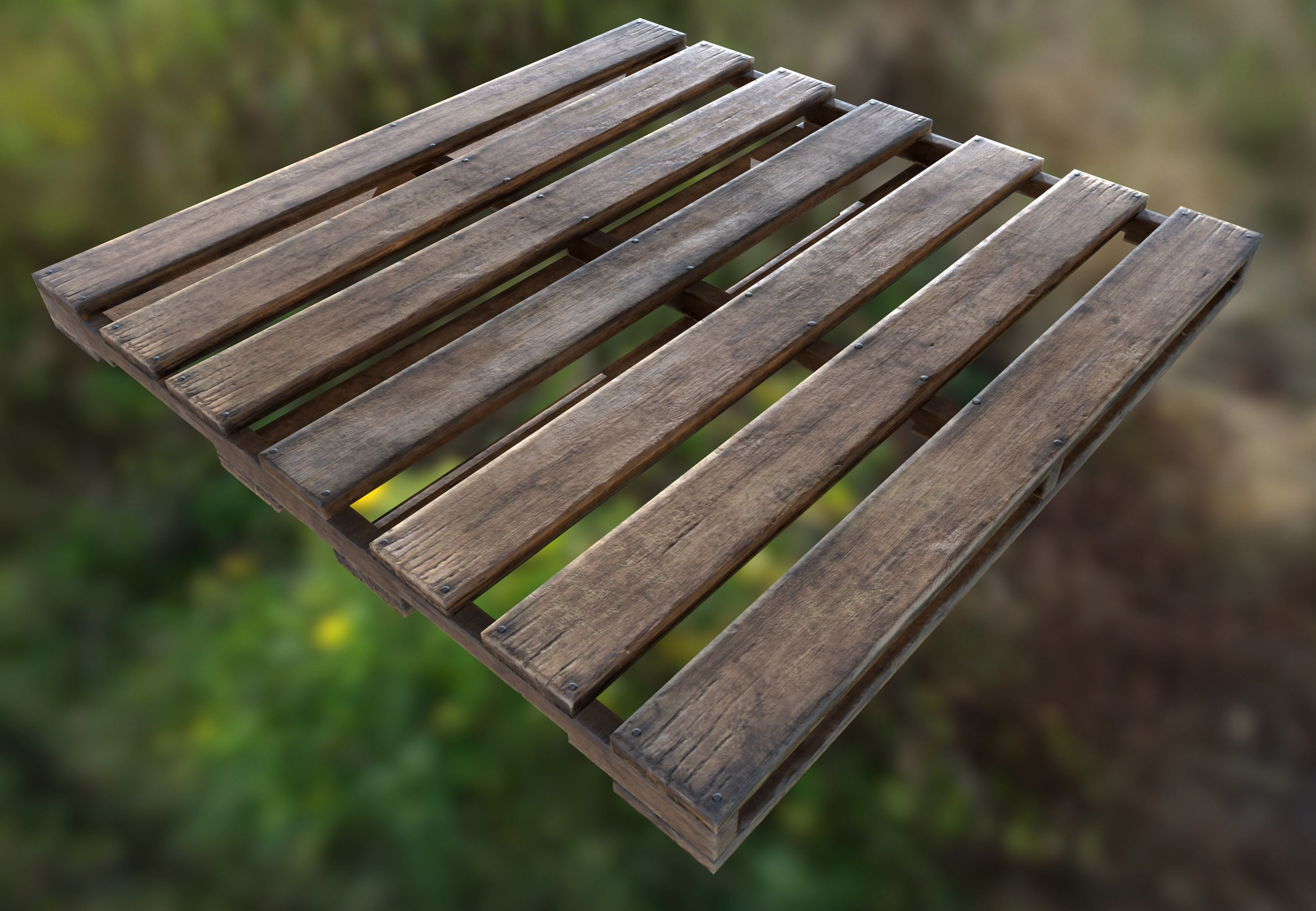Pallet Wooden Game Ready PBR Textures Low-poly 3D model_15