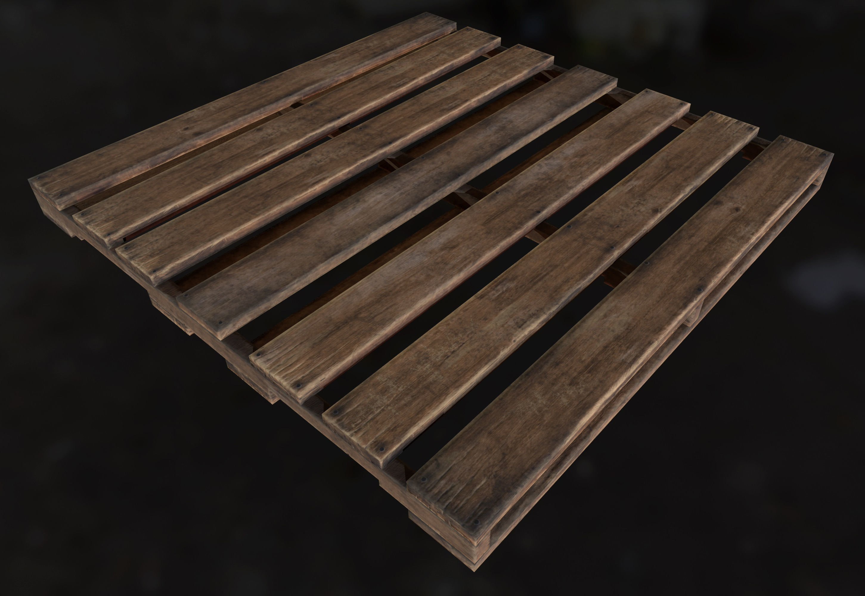 Pallet Wooden Game Ready PBR Textures Low-poly 3D model_16