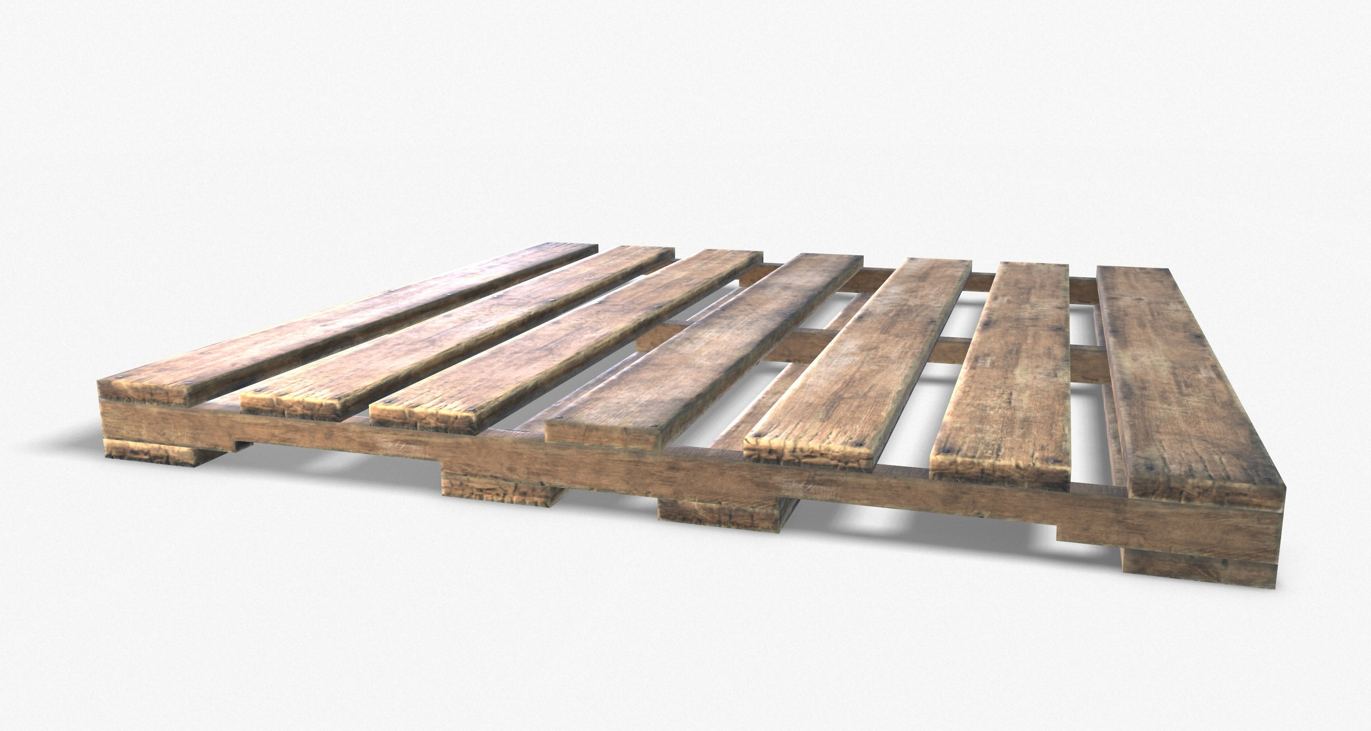 Pallet Wooden Game Ready PBR Textures Low-poly 3D model_2