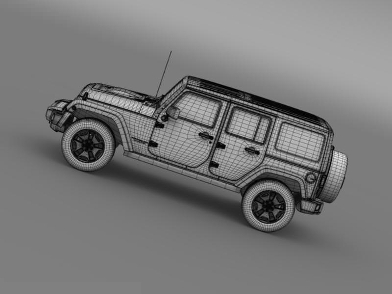Jeep Wrangler Unlimited Rubicon X 2014 3D model_19