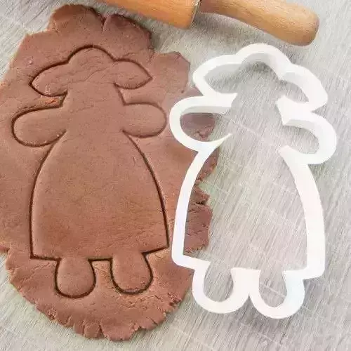Sheep in a dress cookie cutter for professional