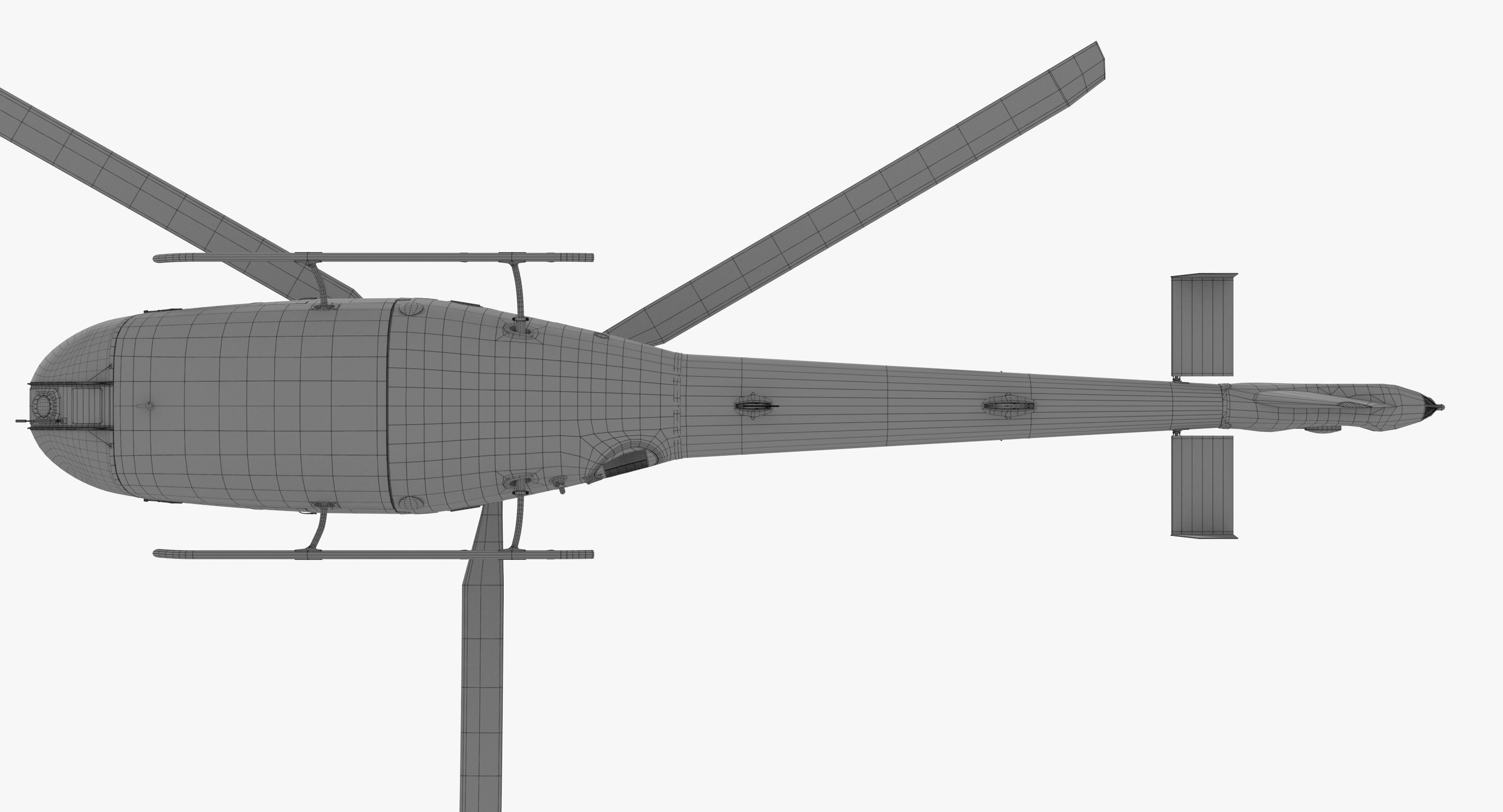 Sud-Aviation Gazelle Sandy Low-poly 3D model_13