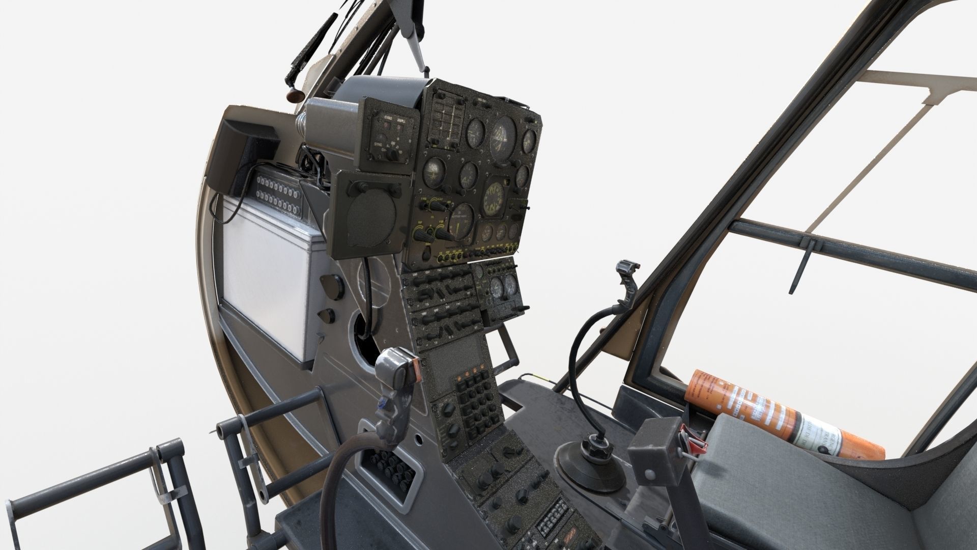 Sud-Aviation Gazelle Sandy Low-poly 3D model_10