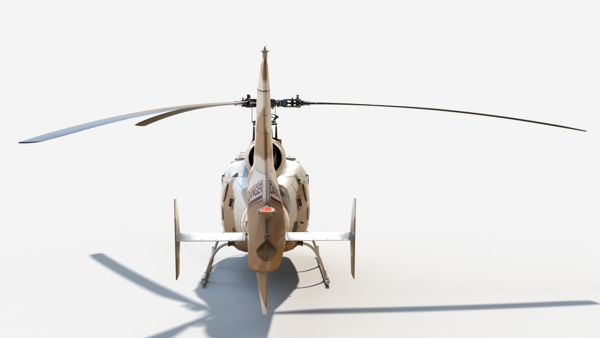 Sud-Aviation Gazelle Sandy Low-poly 3D model_3