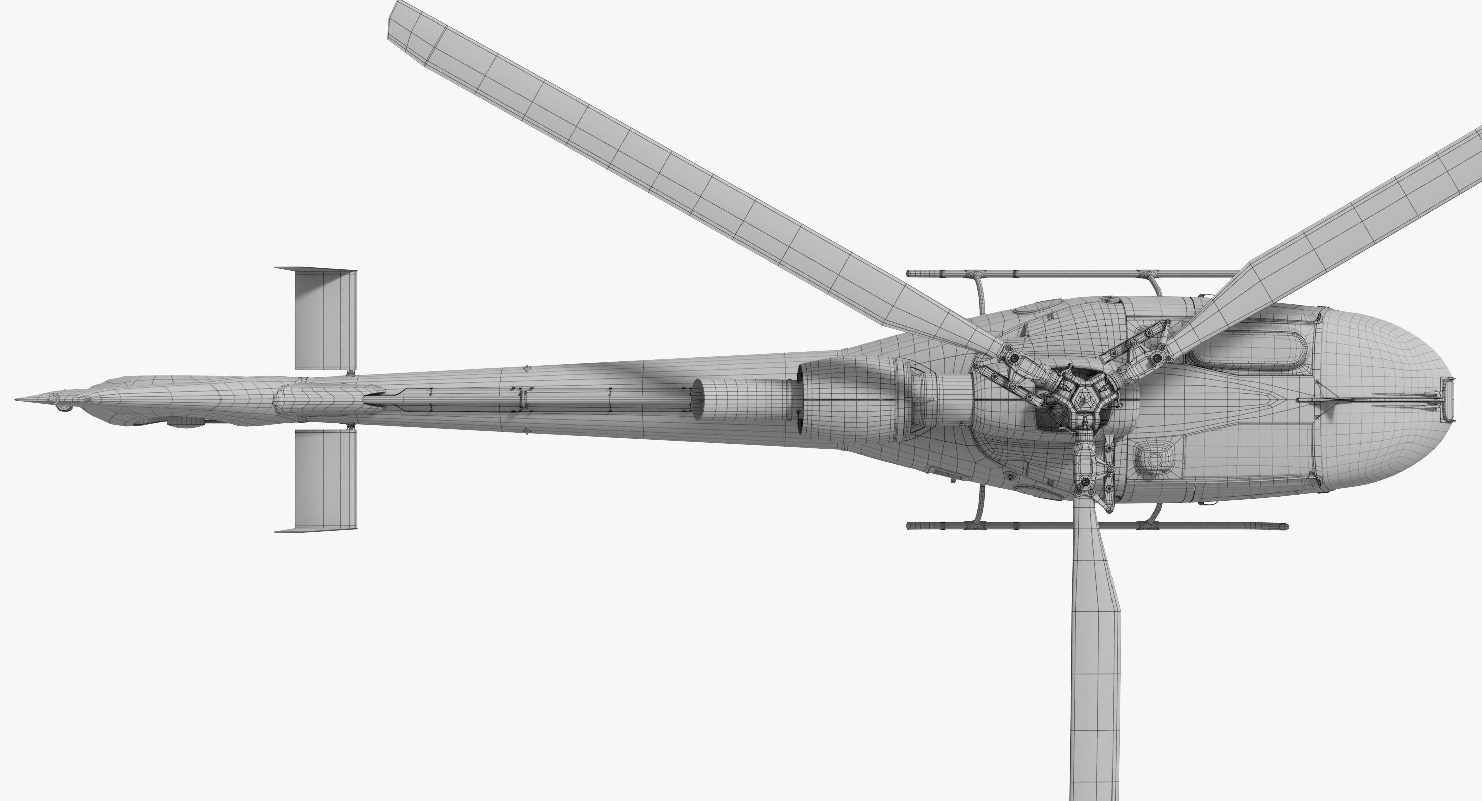 Sud-Aviation Gazelle Sandy Low-poly 3D model_14