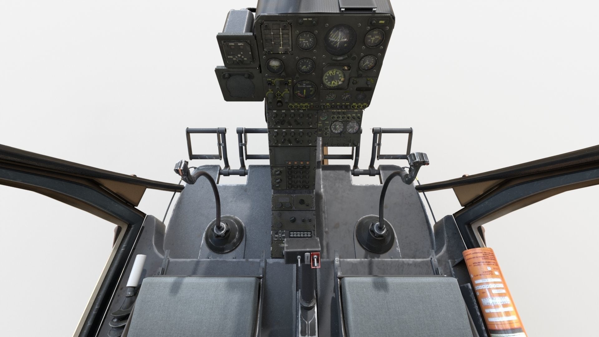 Sud-Aviation Gazelle Sandy Low-poly 3D model_9