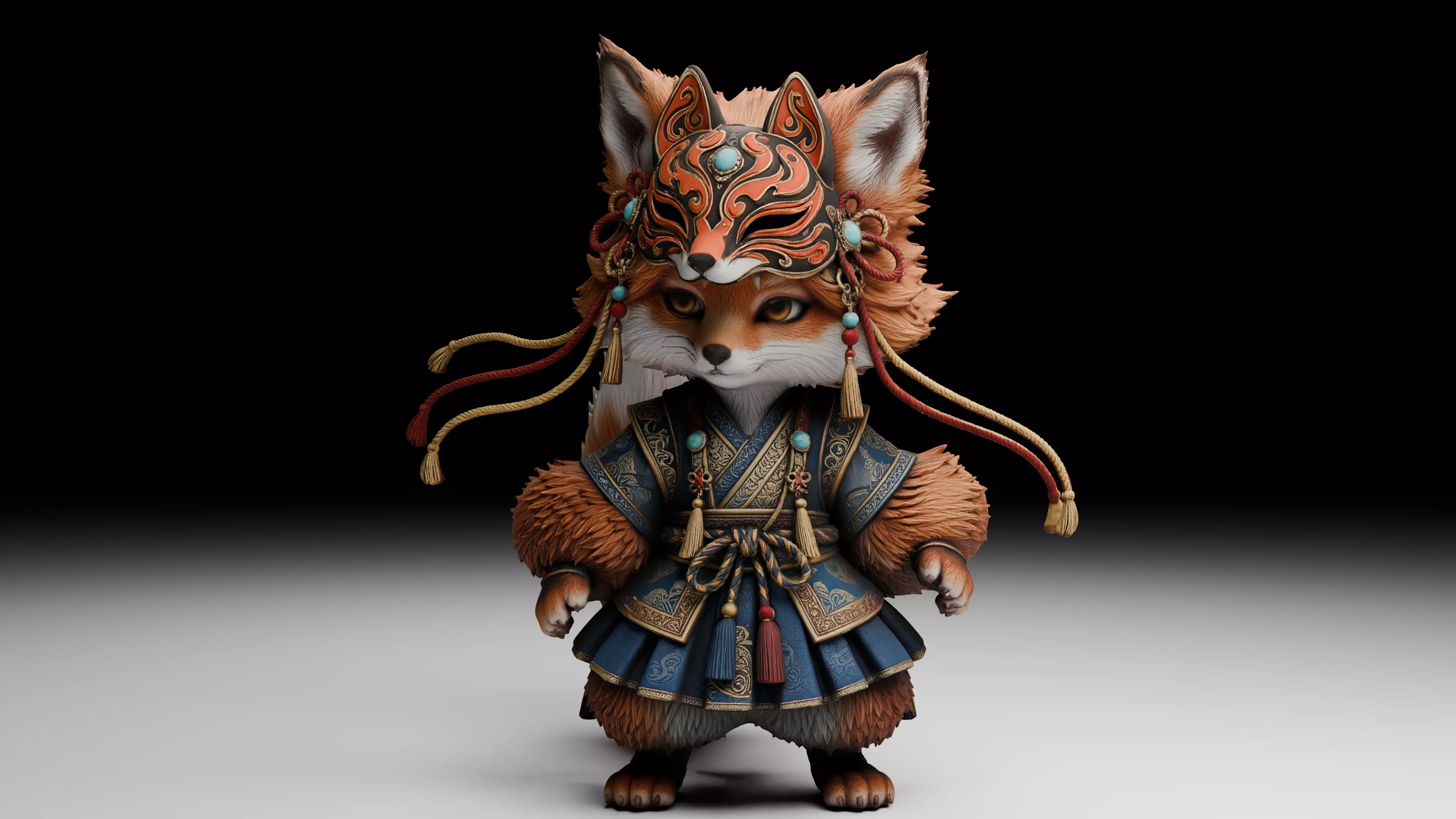 Fantasy Fox Warrior Character Free 3D model