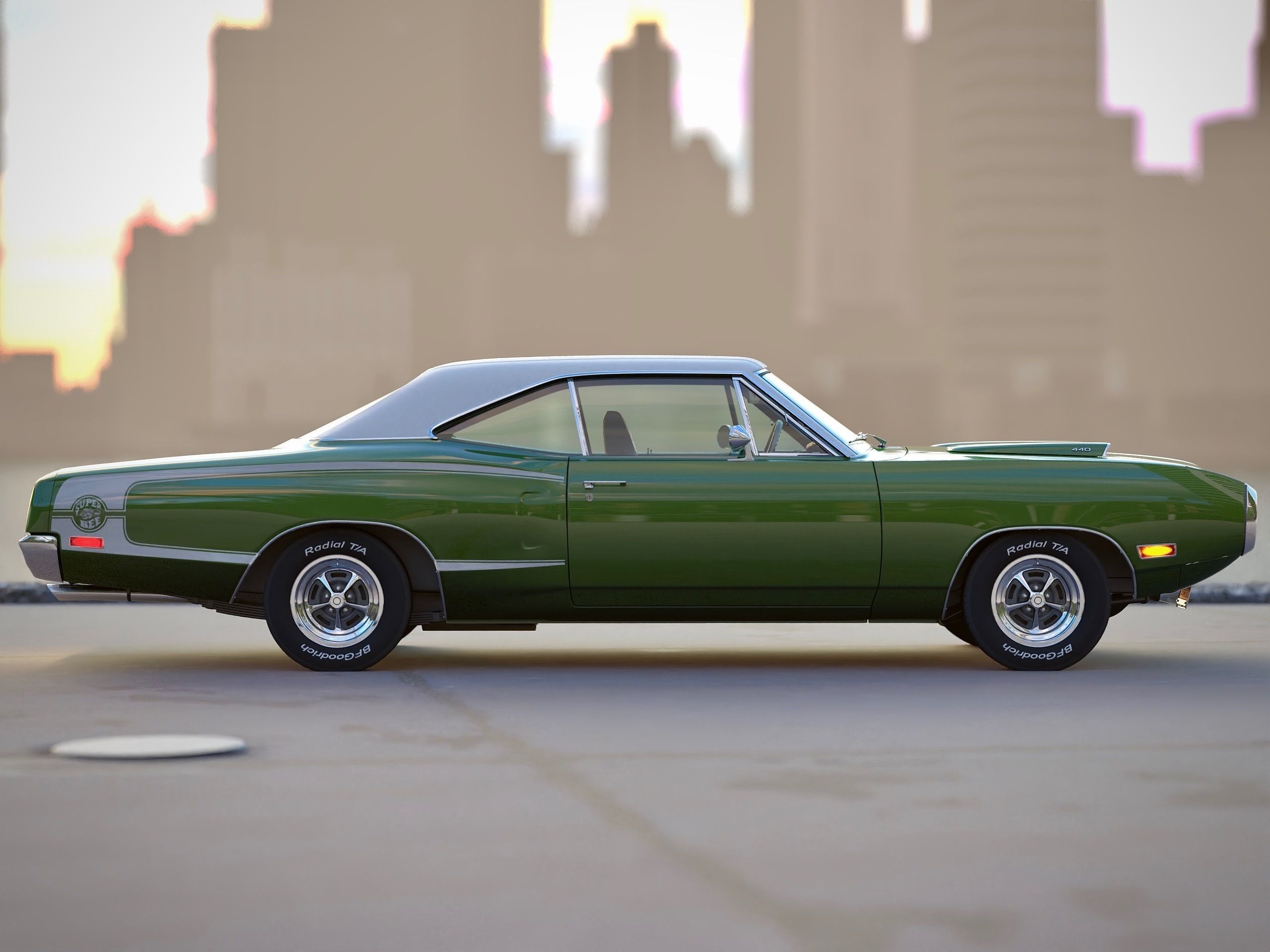 Dodge Coronet 1970 3D model_3