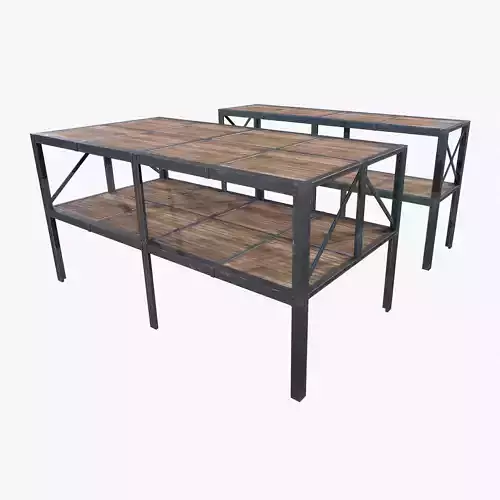 Retro Factory Shelves Game Ready PBR Textures