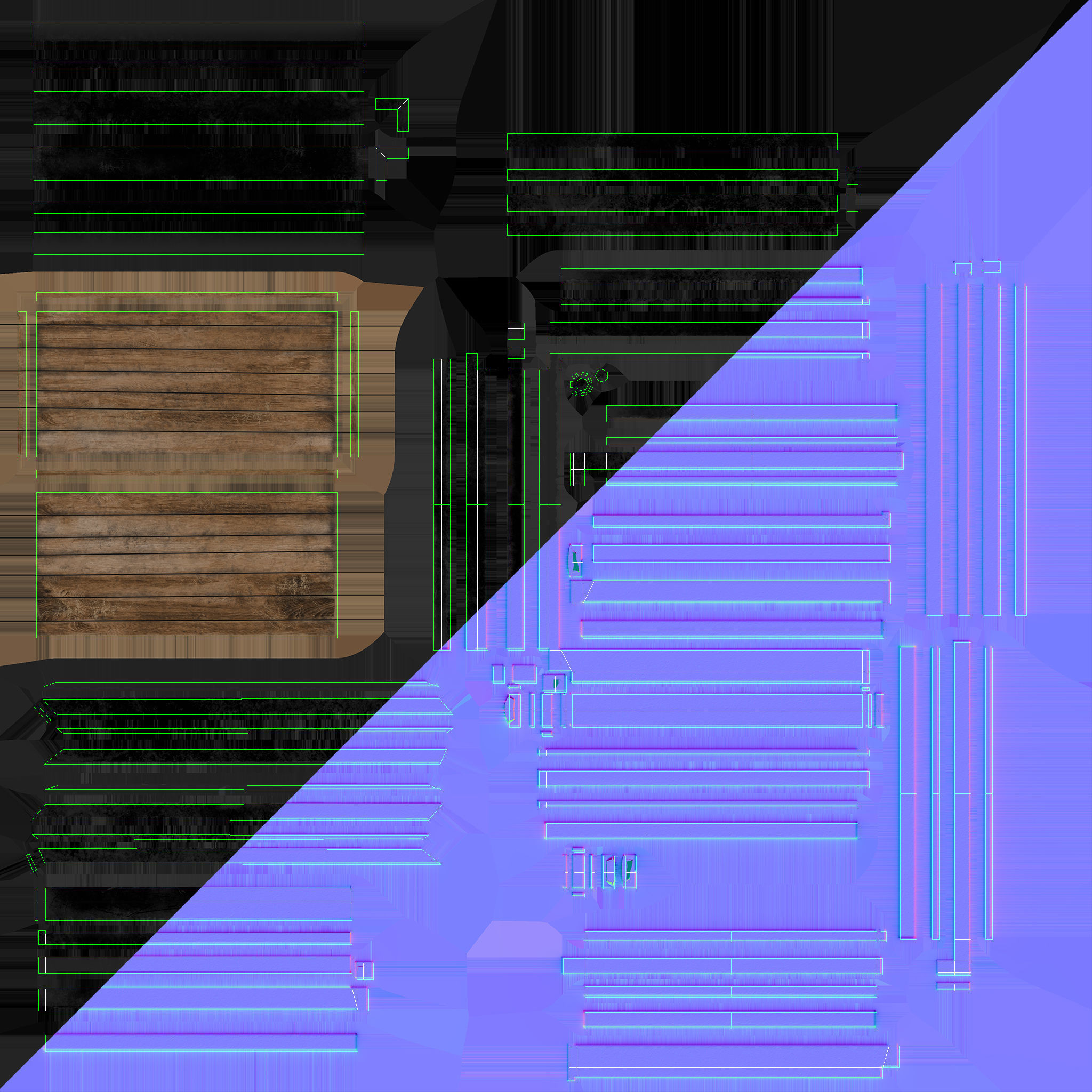 Retro Factory Shelves Game Ready PBR Textures Low-poly 3D model_20