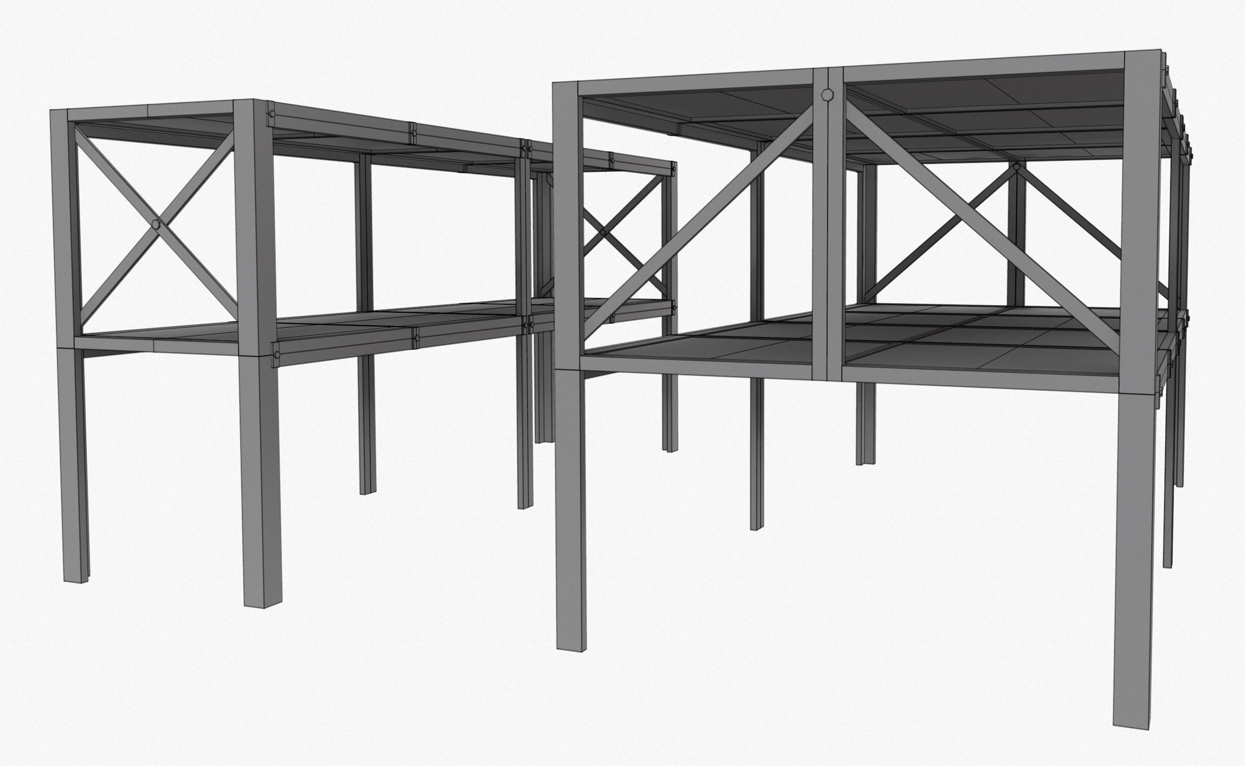 Retro Factory Shelves Game Ready PBR Textures Low-poly 3D model_18