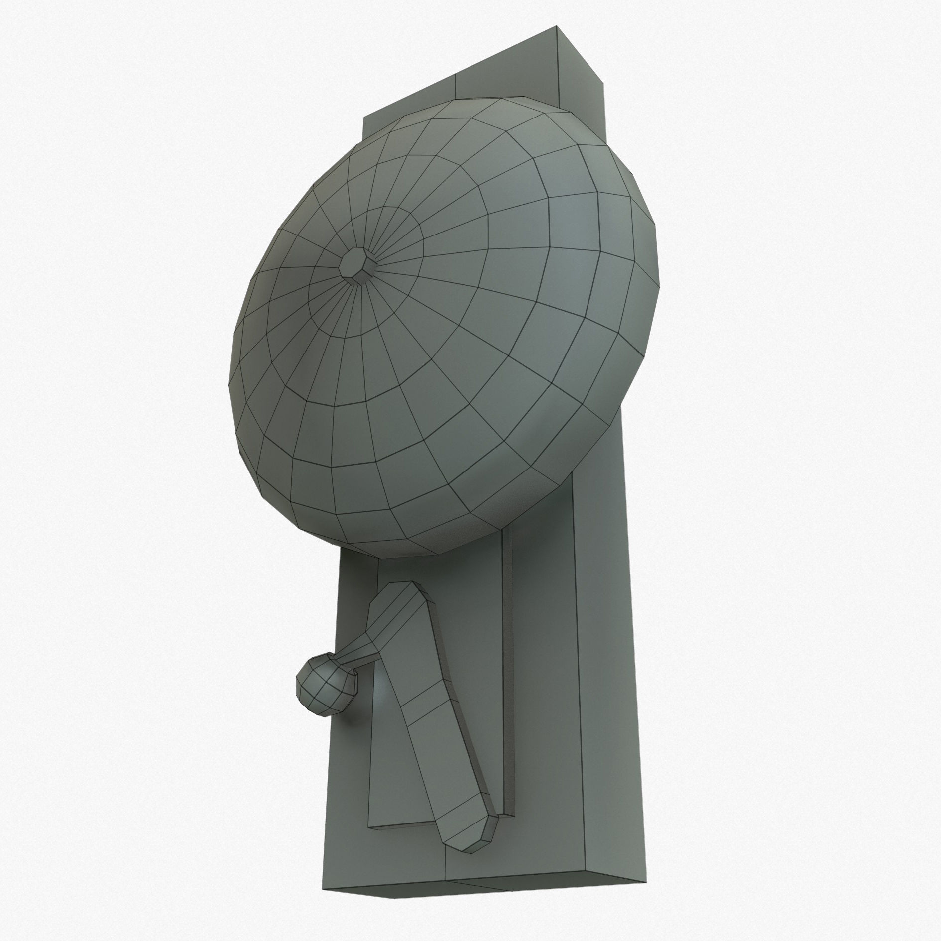 Fire Alarm Retro Game Ready PBR Textures Low-poly 3D model_5