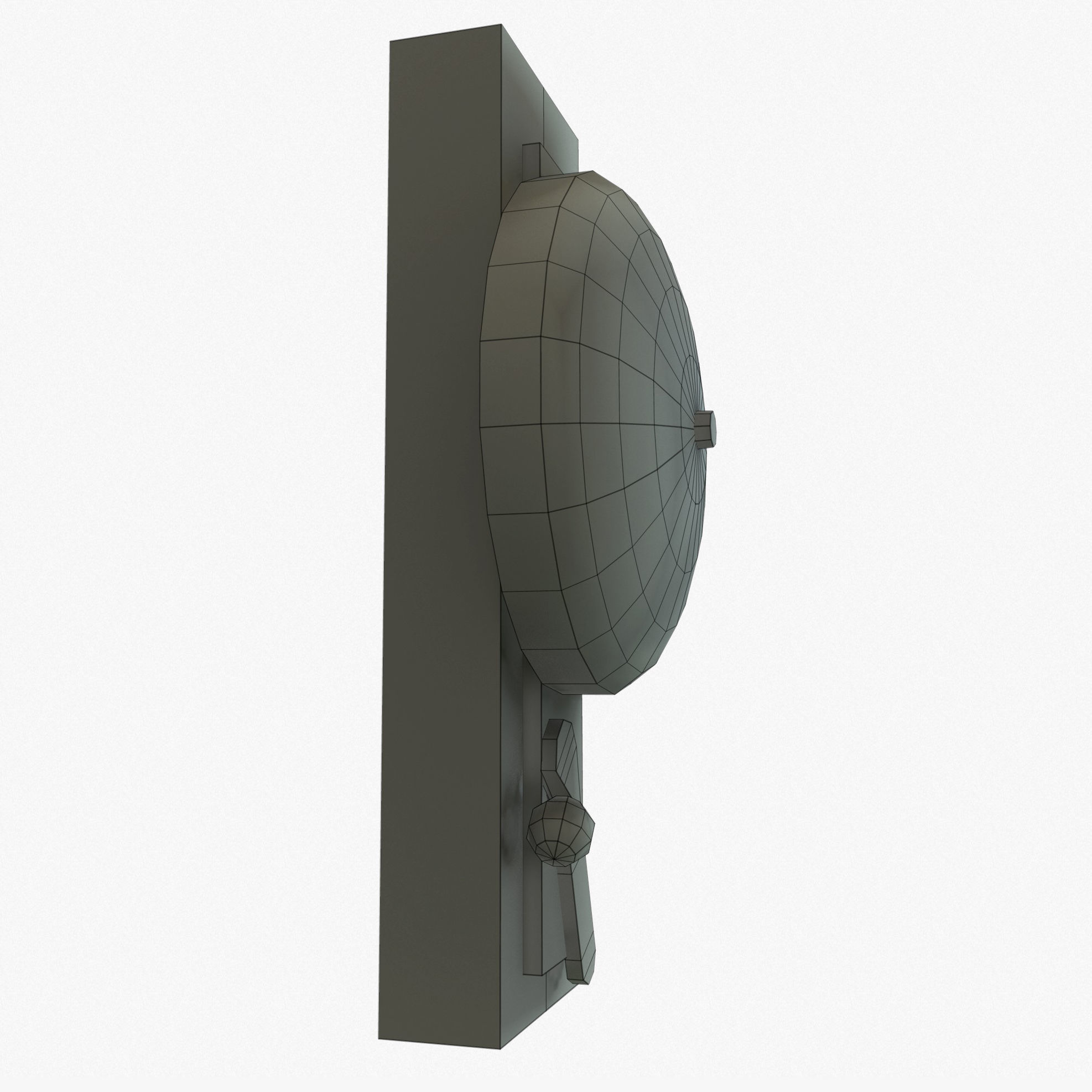 Fire Alarm Retro Game Ready PBR Textures Low-poly 3D model_7