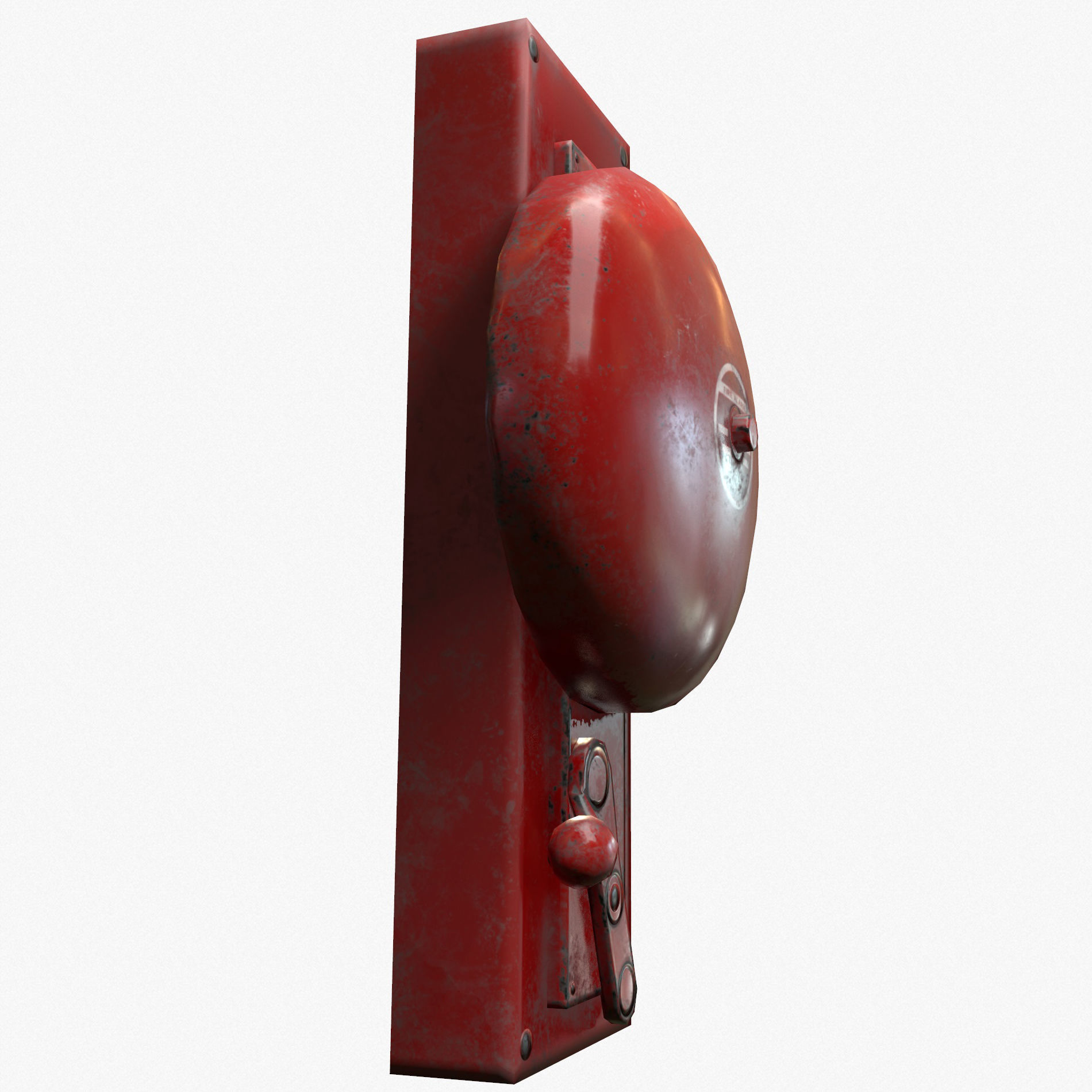 Fire Alarm Retro Game Ready PBR Textures Low-poly 3D model_4