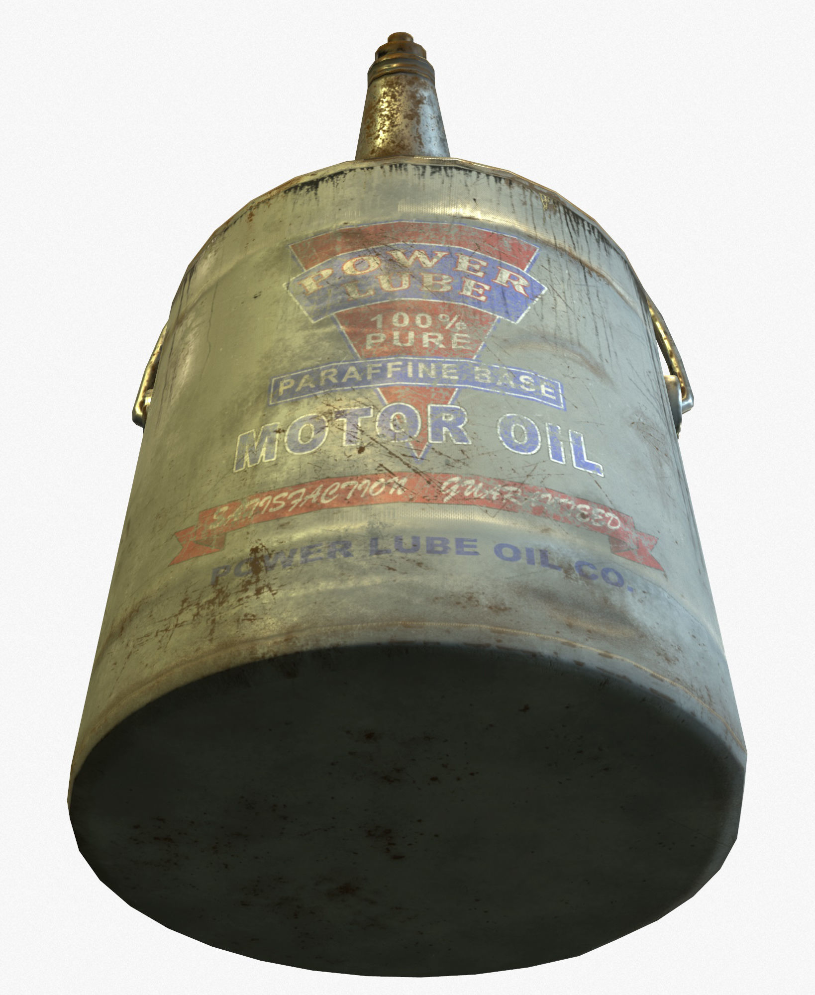 3D Oilcan Retro Vintage PBR Textures Game Ready Low-poly 3D model_7