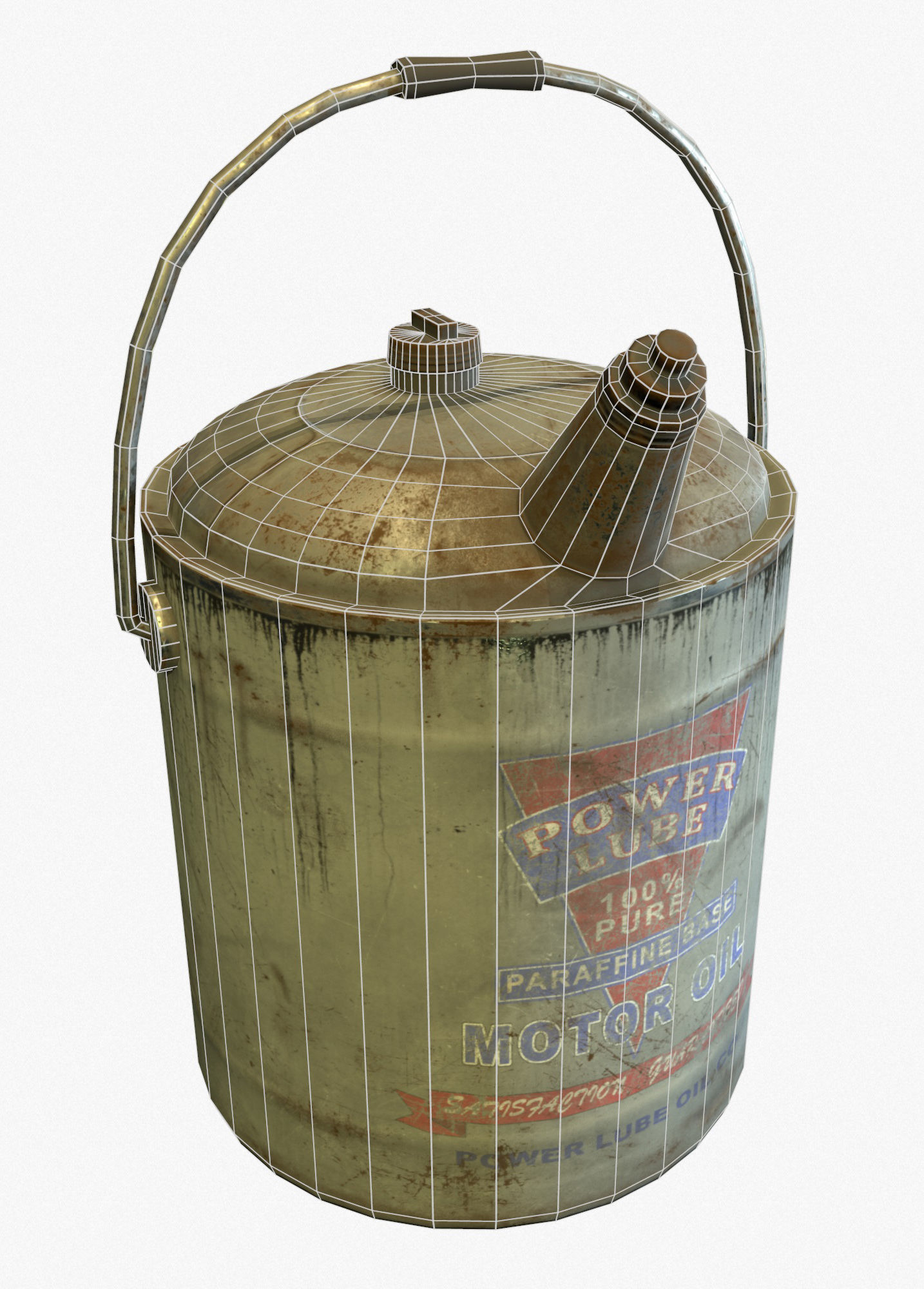3D Oilcan Retro Vintage PBR Textures Game Ready Low-poly 3D model_8