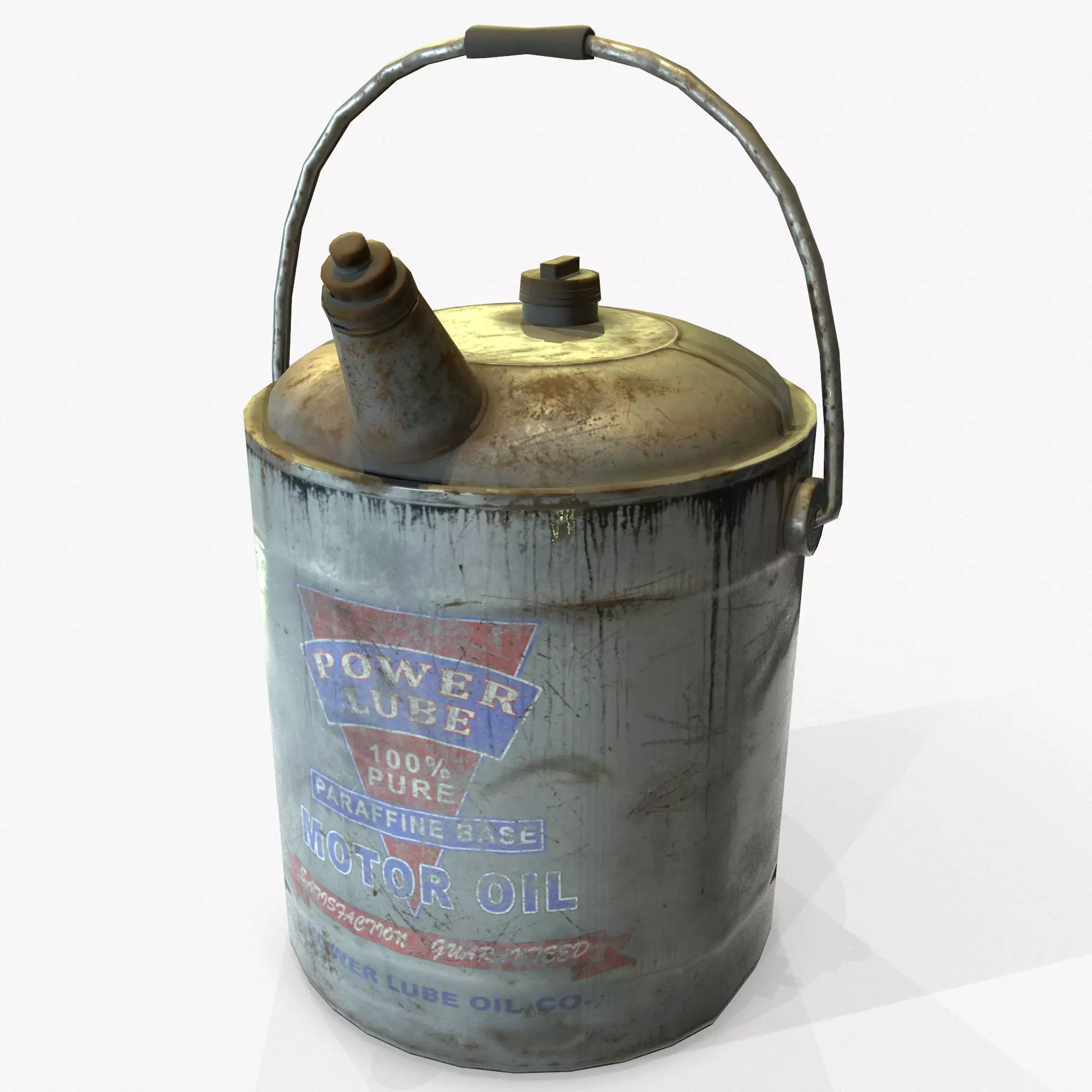 3D Oilcan Retro Vintage PBR Textures Game Ready Low-poly 3D model_0