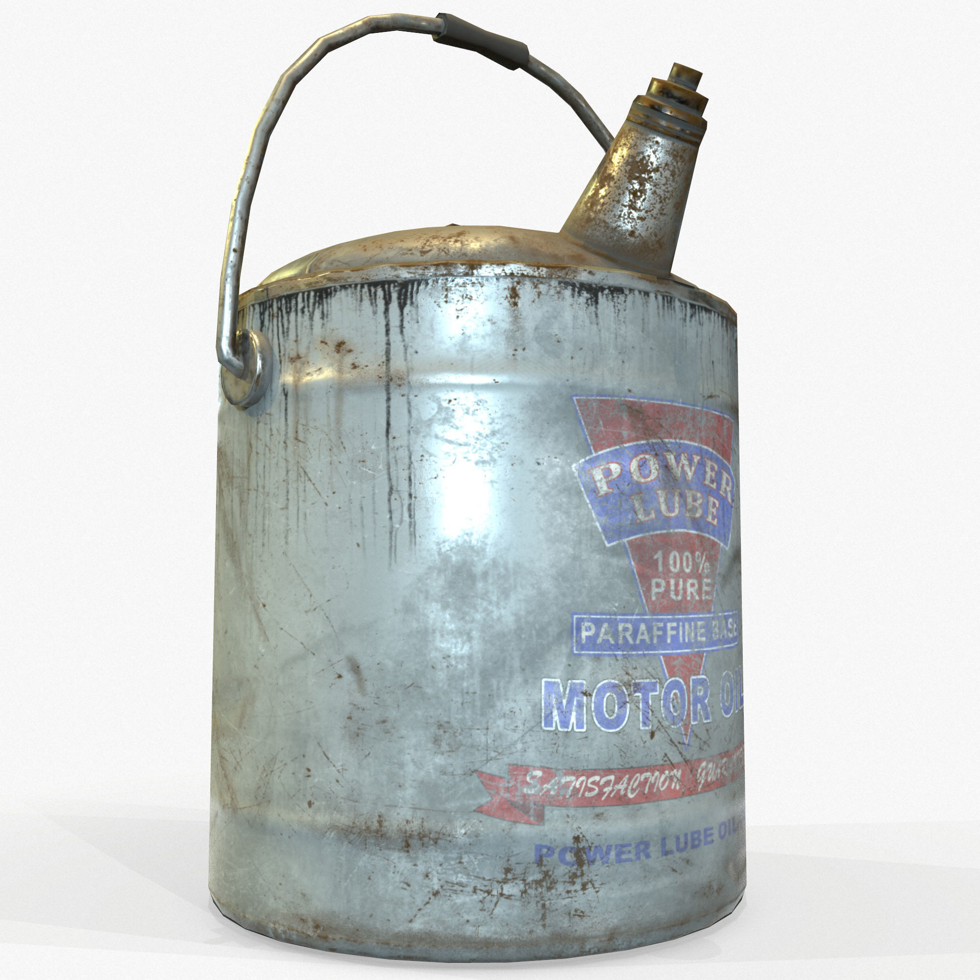 3D Oilcan Retro Vintage PBR Textures Game Ready Low-poly 3D model_1