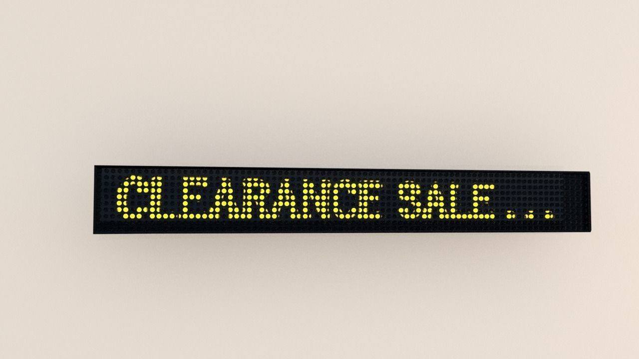 LED Text Display Sign 3D model_2