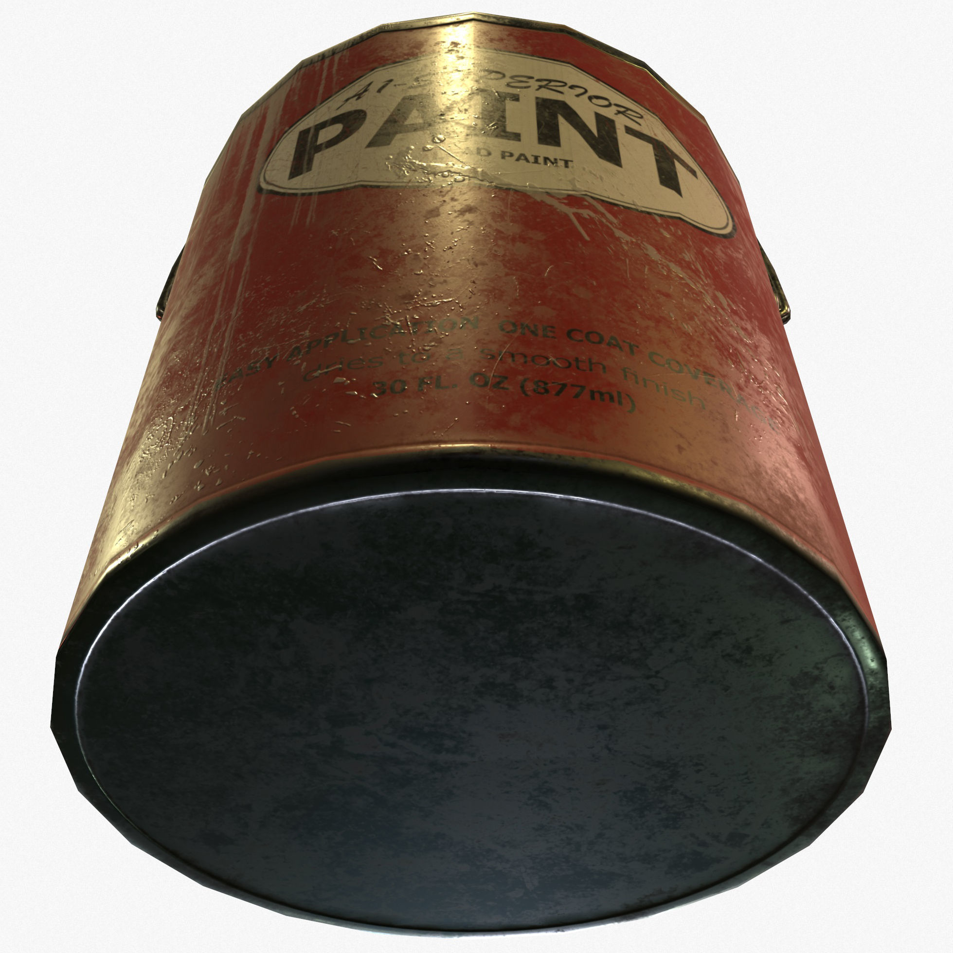 Paint Can Vintage Game Ready PBR Textures 3D Low-poly 3D model_5