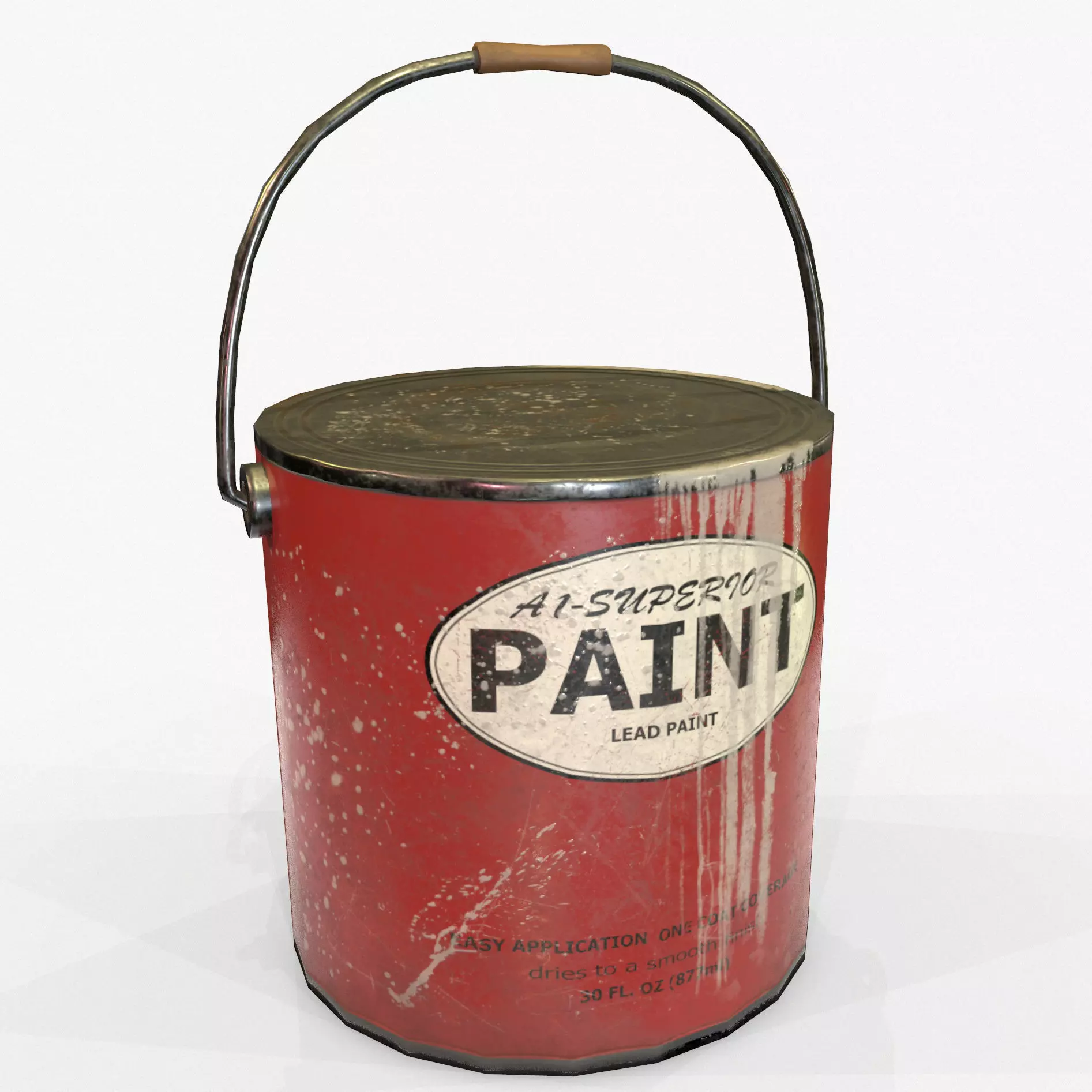 Paint Can Vintage Game Ready PBR Textures 3D Low-poly 3D model_0