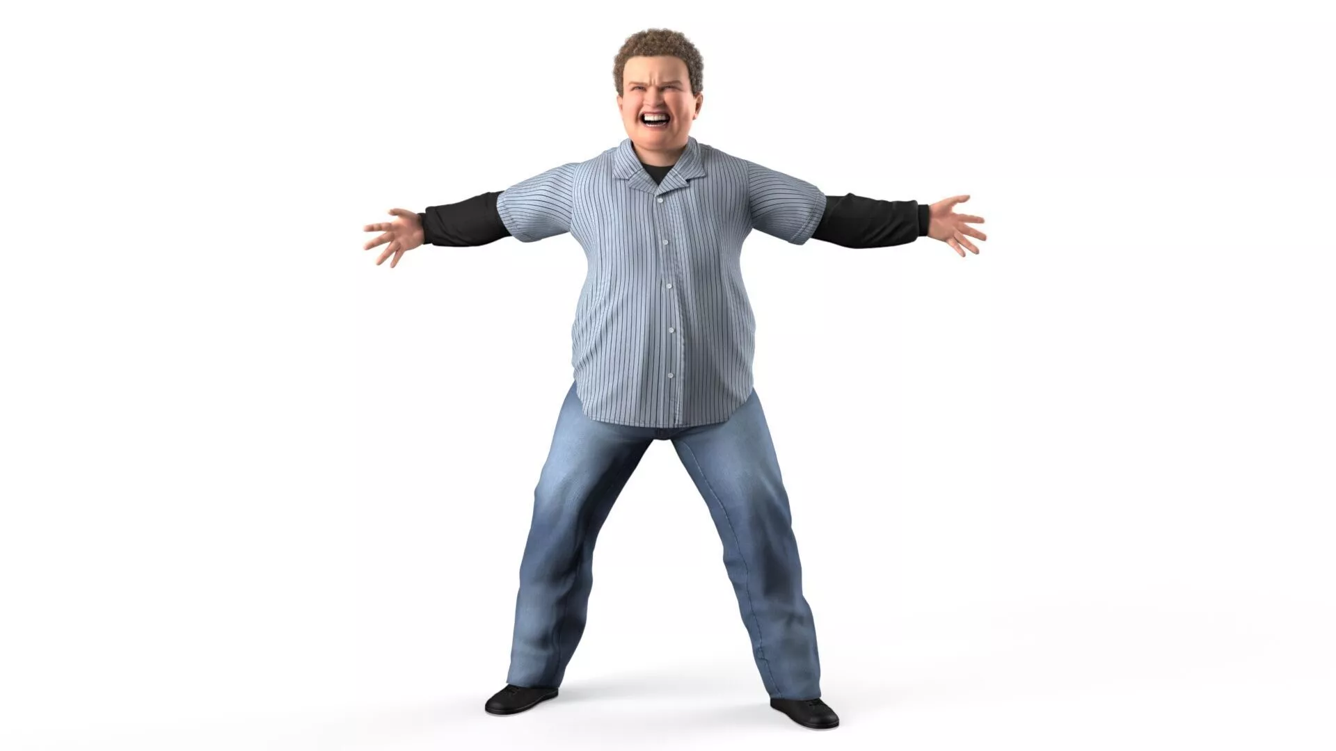 Fat Boy Rigged 3D model