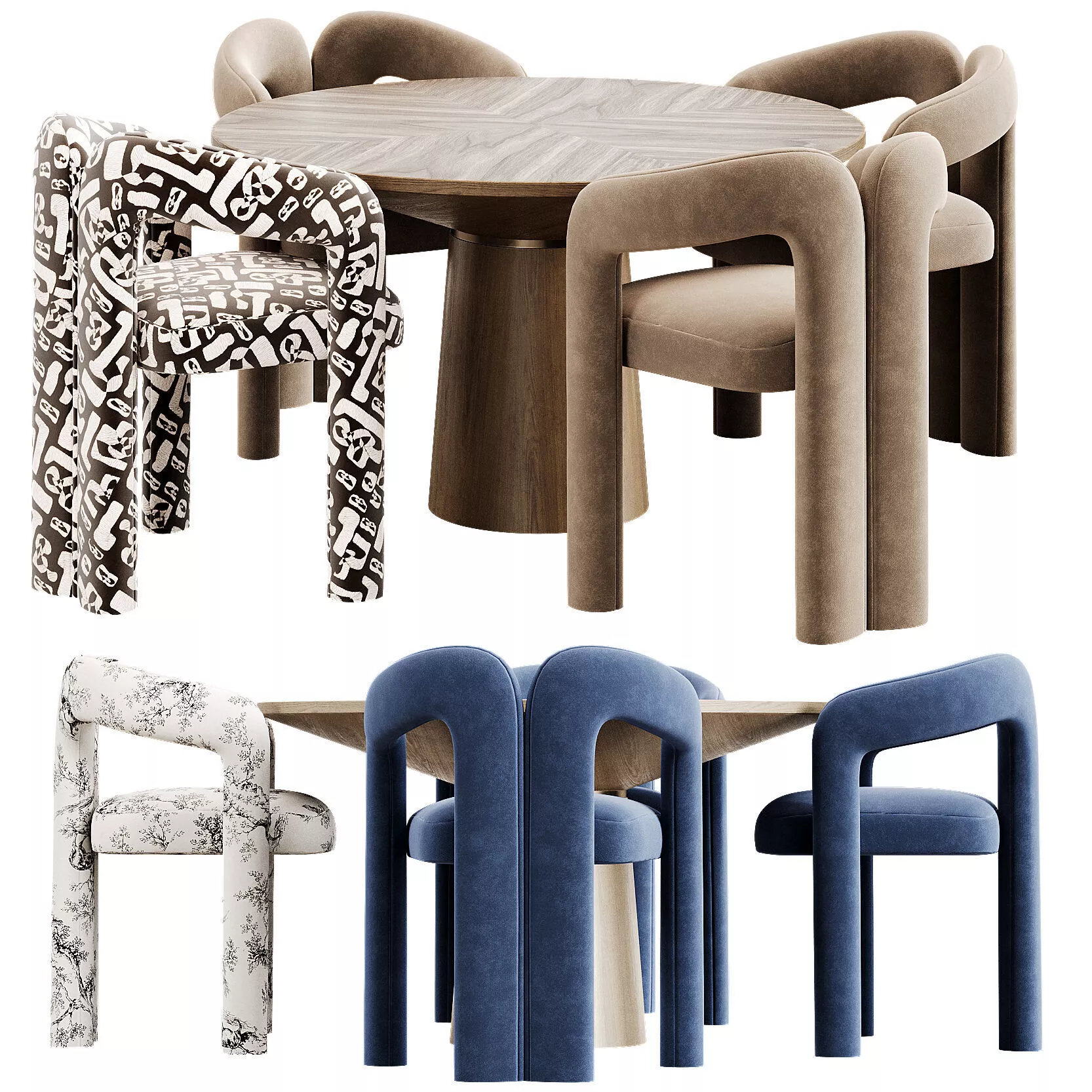 Dining set 09 3D model