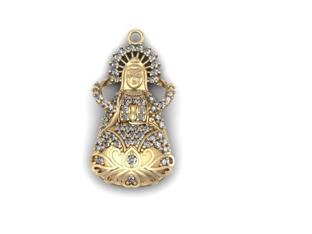 Mother pendant beautiful 3D print model