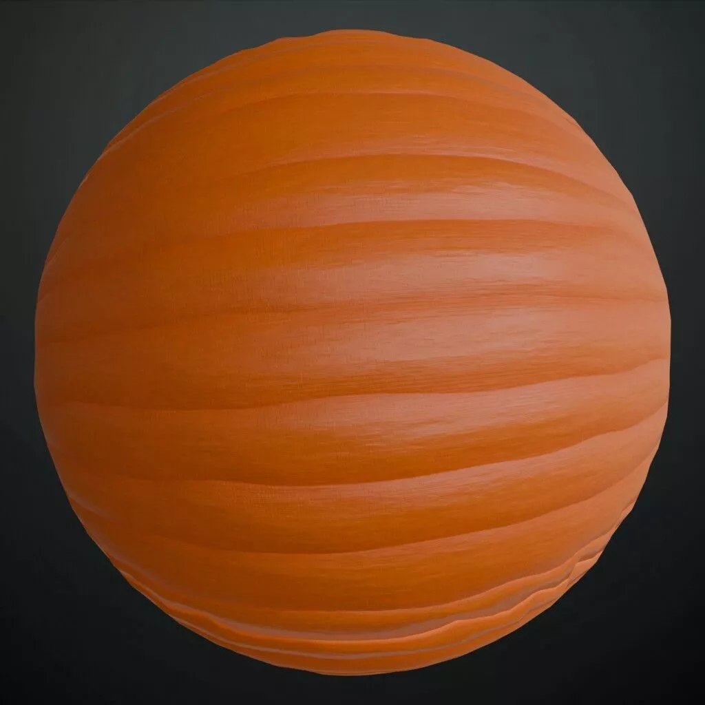 Orange Pumpkin Skin Rind Organic Squash Material PBR Seamless Texture