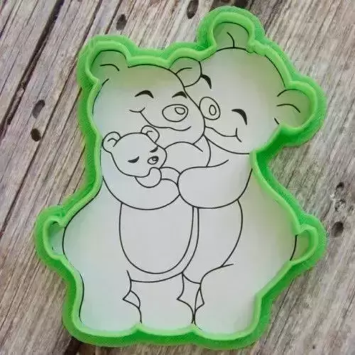 Family of bears cookie cutter for professional