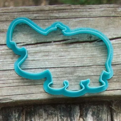 Hippo cookie cutter for professional Free 3D print model
