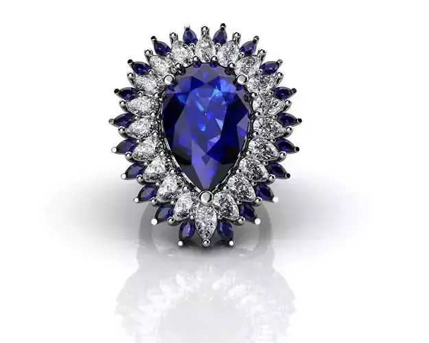 Natural Blue Sapphire And Diamond Rings